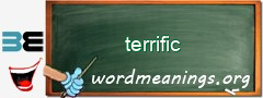 WordMeaning blackboard for terrific